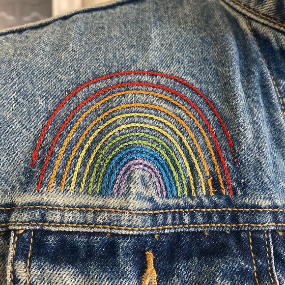 Old Navy boy friend Rainbow jacket size XS small! - Picture 6 of 9